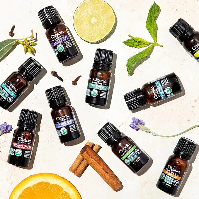 Cliganic Organic Cedarwood Essential Oil - 100% Pure Natural for Aromatherapy Diffuser | Non-GMO Verified (Packaging May Vary)