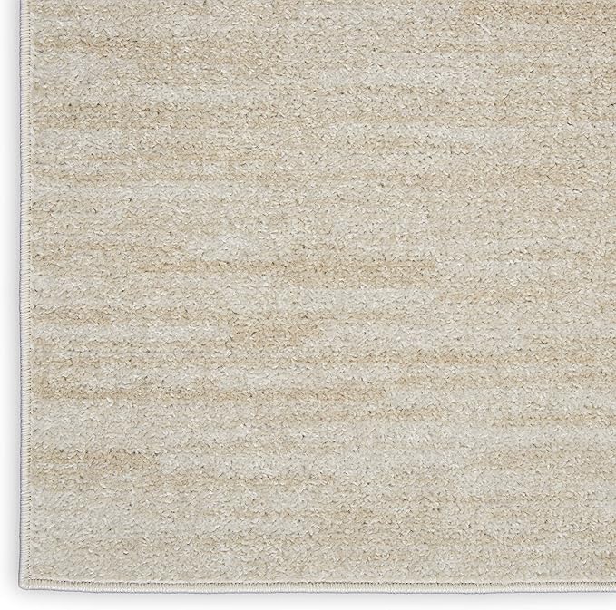 Nourison Essentials Indoor/Outdoor Ivory Beige 7' x 10' Area Rug, Easy Cleaning, Non Shedding, Bed Room, Living Room, Dining Room, Backyard, Deck, Patio (7x10)