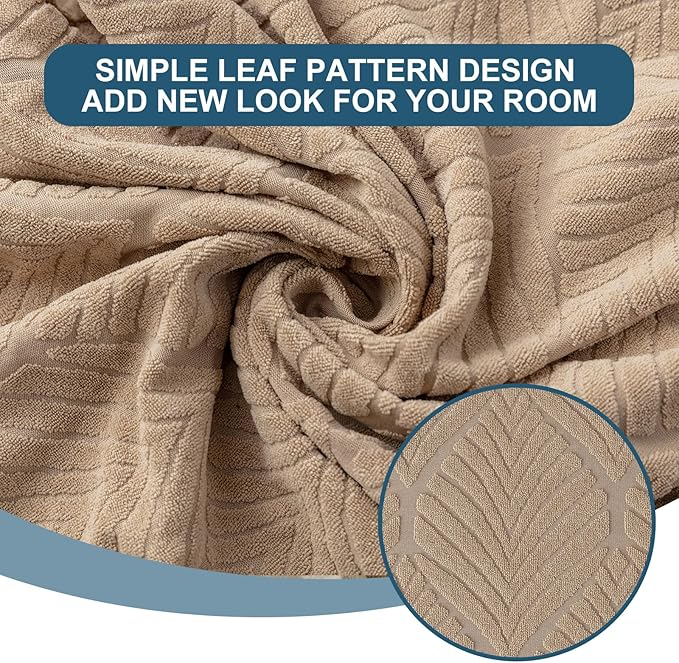 Removable Washable Dining Chair Seat Covers Set of 2,Stretch Jacquard Chair Seat Cushion Protector Slipcovers, Rear Covers