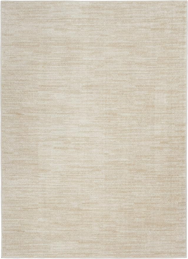 Nourison Home Essentials 5' x 8' Ivory Beige Fabric Outdoor Area Rug (5' x 8')