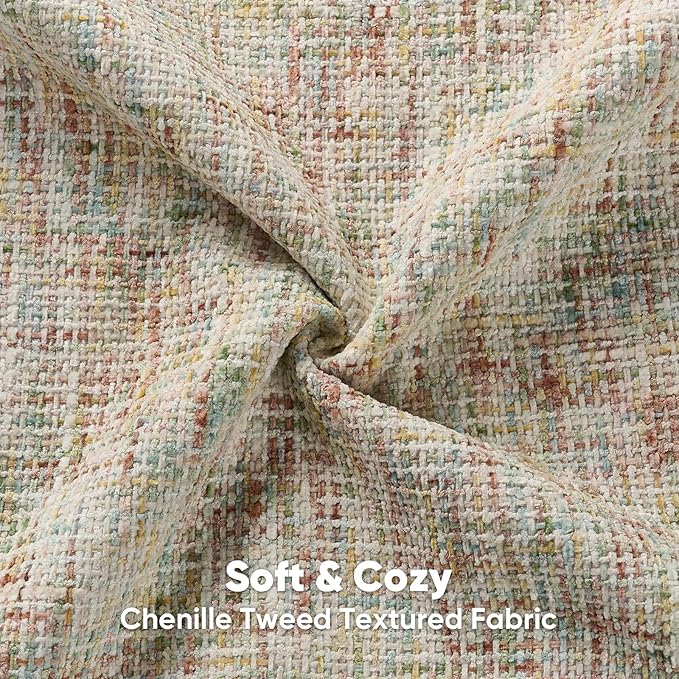 FUTEI Colorful Decorative Throw Pillow Covers 12x20 Inch Set of 2,Soft Chenille Tweed Textured Lumbar Pillow Case,Modern Home Decor for Couch Bed Living Room