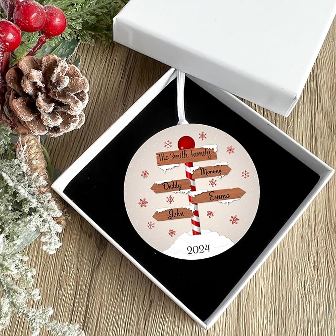 Family 2025 Ornament, Personalized Shake Ornament, Christmas Tree, Shaker Gift