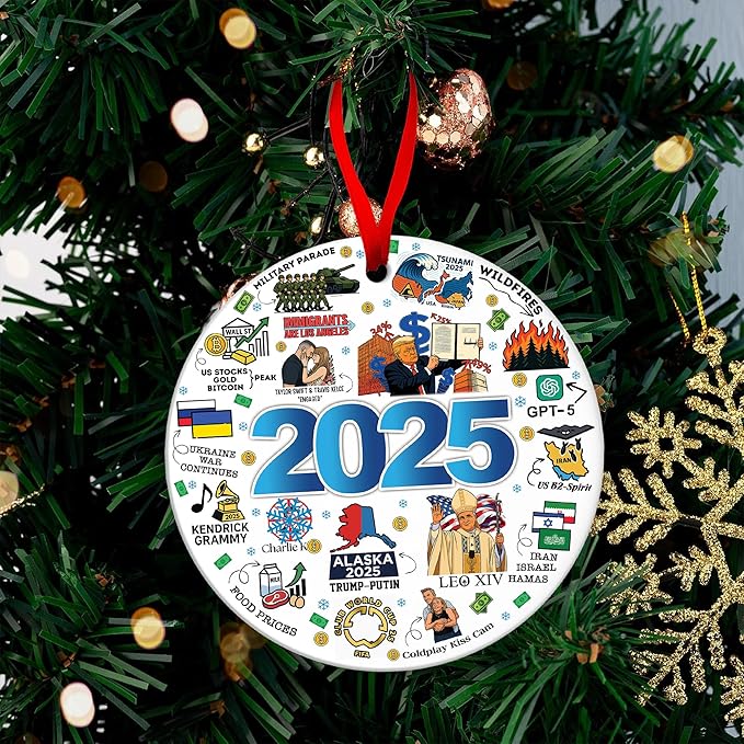 Christmas Ornaments 2025 - Unique 2025 Ornaments for Christmas Tree Decoration - Funny Gifts For christmas - Family Xmas Ornament - Trending Ornament Home Decor Xmas Gifts - Trending Items For Holiday