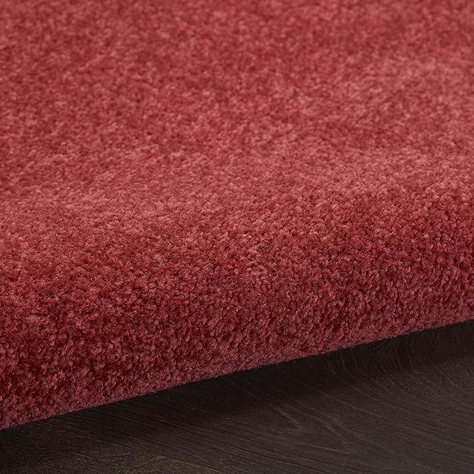 Nourison Essentials Indoor/Outdoor Brick Red 5' x Square Area Rug, Easy Cleaning, Non Shedding, Bed Room, Living Room, Dining Room, Backyard, Deck, Patio (5 Square)