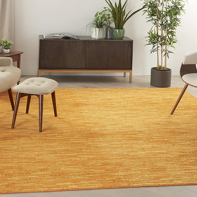 Nourison Home Essentials 108x108 Square Contemporary Fabric Area Rug in Sunburst