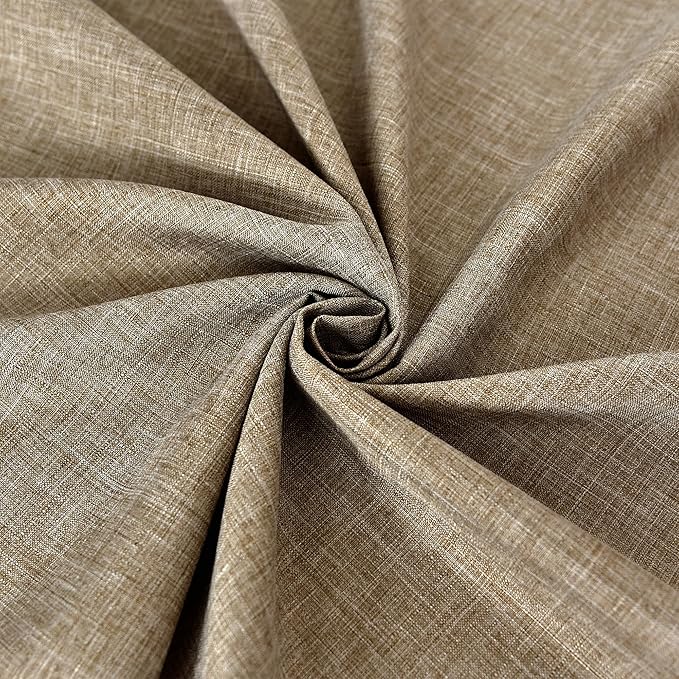 Fitable Faux Linen Table Clothes Rectangle 60 x 144 Inch - 2 Pack Khaki Tablecloths for 10 Foot Tables, Faux Burlap Kitchen Table Covers for Dining, Party, Farmhouse, Banquet, Buffet