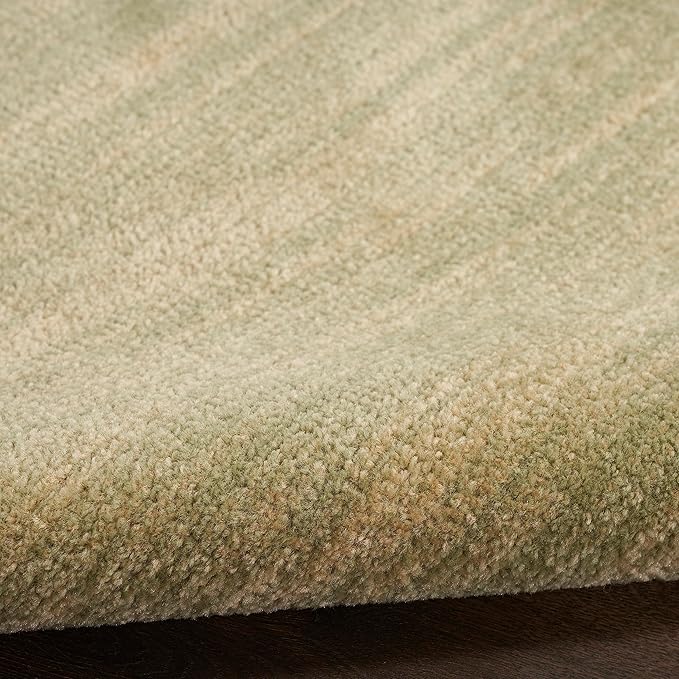 Nourison Home Essentials Indoor/Outdoor Green Gold 2'2" x 7'6 Area Rug, Easy Cleaning, Non Shedding, Bed Room, Living Room, Dining Room, Backyard, Deck, Patio (2x8)