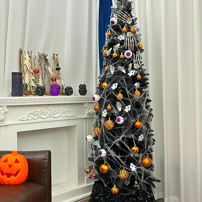 XmasExp 16ct Christmas Ball Ornaments Set Yellow Shatterproof Xmas Tree Hanging Decorations for Fall Thanksgiving Holiday Decor (Orange, 3.15“)