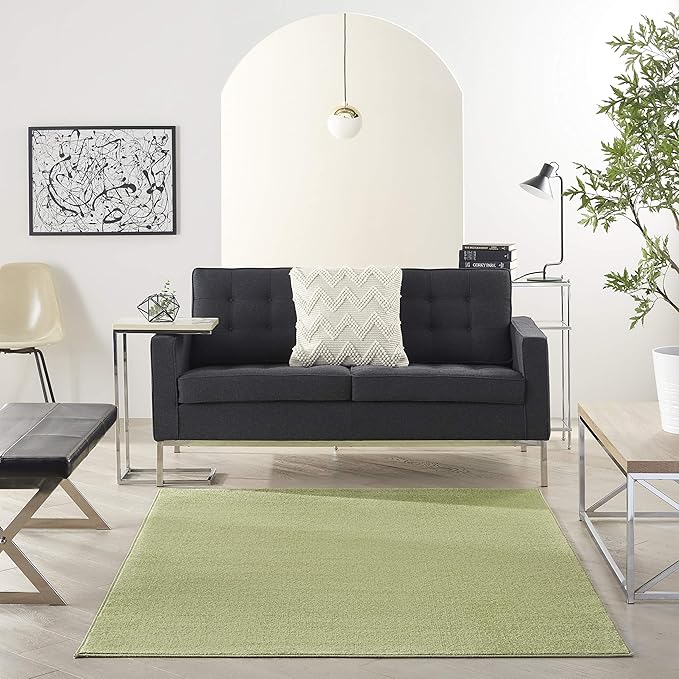 Nourison Home Essentials 4' x 6' Green Fabric Outdoor Area Rug (4' x 6')