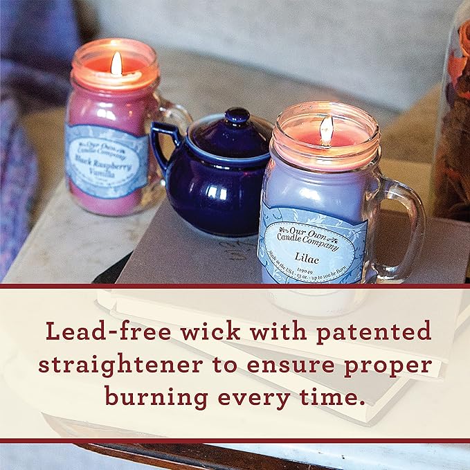 Our Own Candle Company, Smoke Eliminator Scented Mason Jar Candle, 100 Hour Burn Time - 13 Ounces