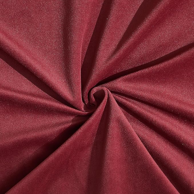 Christmas Burgundy Pillow Covers Set of 2 18x18 Inch Throw Pillow Covers, Soft Velvet Xmas Wine Red Decorative Pillow Covers for Couch Sofa Bed Living Room, Home Modern Decor