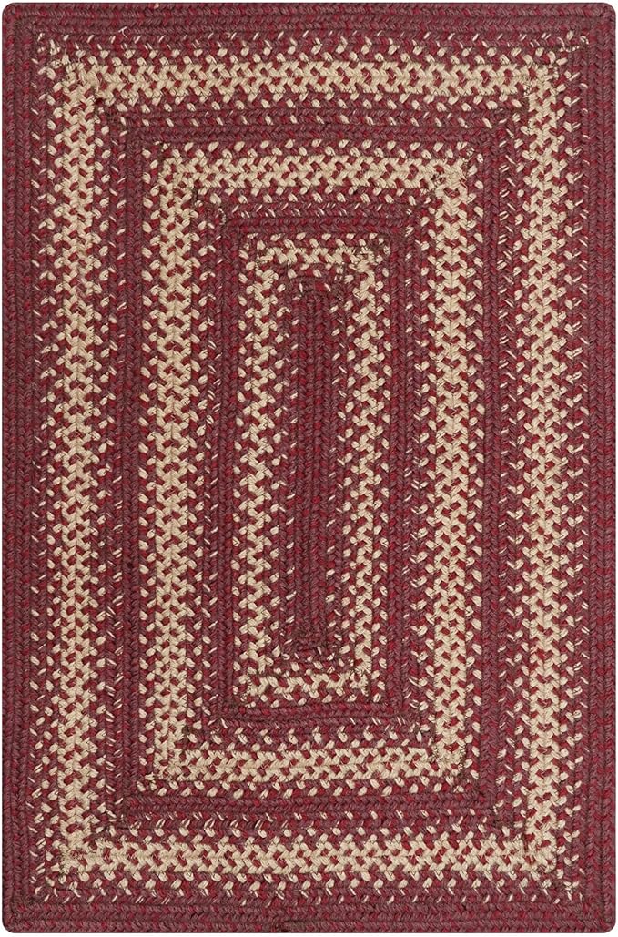 Homespice Autumn Maple Jute Braided Rug 2x3' - Primitive Country Kitchen Rugs Also Ideal to Use in Kitchen and Bathroom