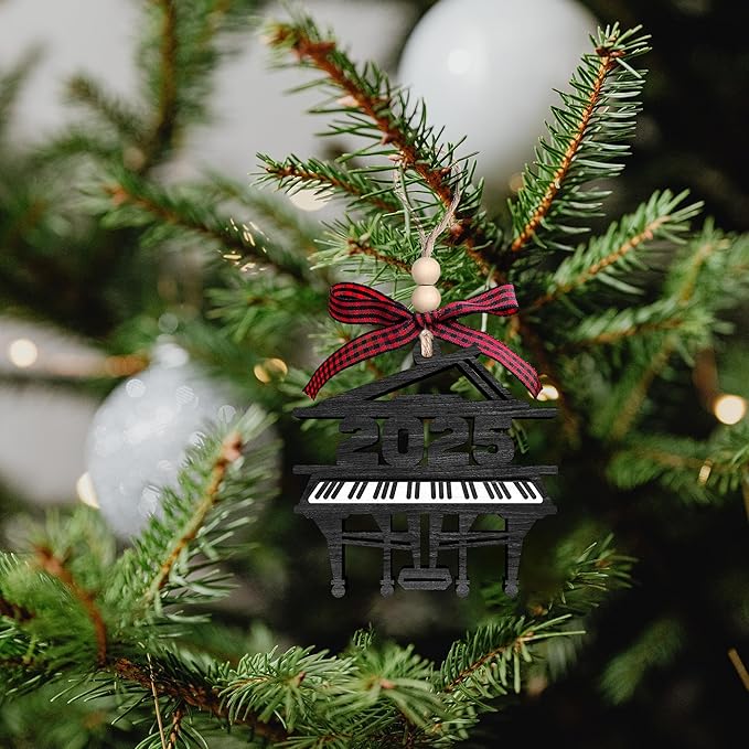 Piano Ornament - Piano Ornaments, Musical Ornaments for Christmas Tree - Music Gifts for Teacher, Players, Lovers - Music Lovers Gifts - 2 Layered Wood Ornament 2025