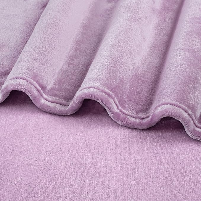 PAVILIA Fleece Blanket Throw Twin Size | Super Soft, Plush, Luxury Flannel Throw | Lightweight Microfiber Blanket for Sofa Couch Bed (Lavender Light Purple, 60x80 inches)