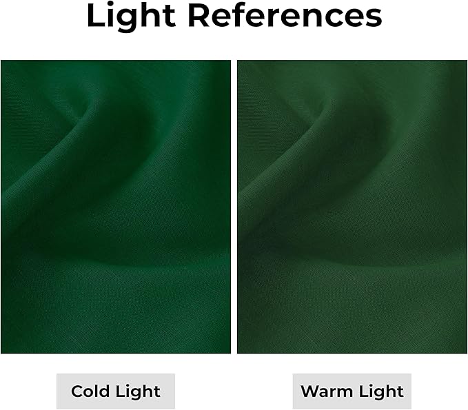 D'Moksha Homes Linen Forest Green Table Runner 48 Inches - Classic Hemstitch, 100% Pure Linen Coffee Table Runner 14 x 48 Inch Ideal for Dresser Tables - St Patricks Day, Easter