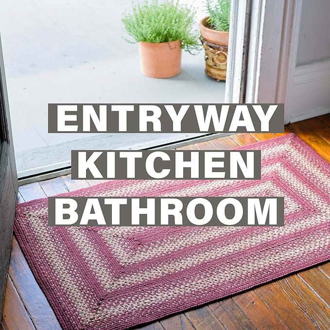 Autumn Maple Small Oval Rug 20x30 - Braided Indoor Entryway Rug for Country Primitive Decor
