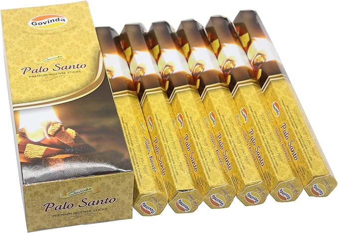 Govinda Incense - 120 Incense Sticks, Premium Incense, Masala Coated (Palo Santo)