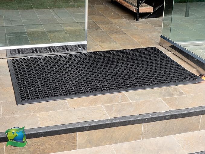 Envelor Anti Fatigue Mat Rubber Floor Mats Door Mat Non Slip Drainage Mat for Entryway, Kitchen, Restaurant, Garage, Heavy Duty Use Doormat, Commercial Floor Mat Industrial 36 x 60 Inches