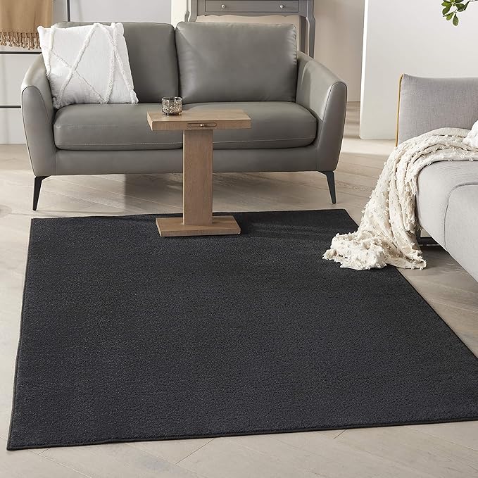 Nourison Home Essentials 4' x 6' Black Outdoor Indoor/Outdoor Rug