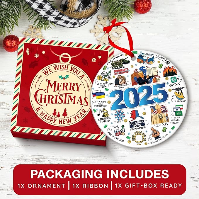 Christmas Ornaments 2025 - Unique 2025 Ornaments for Christmas Tree Decoration - Funny Gifts For christmas - Family Xmas Ornament - Trending Ornament Home Decor Xmas Gifts - Trending Items For Holiday