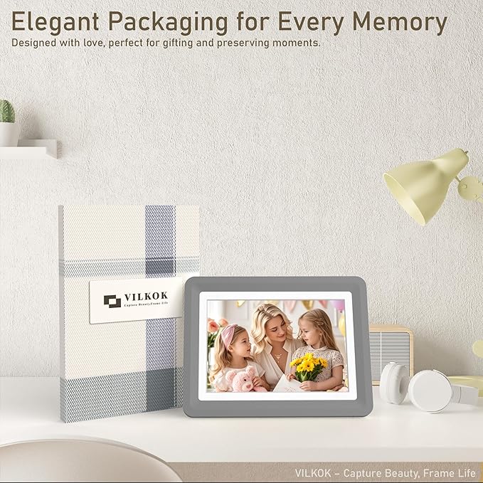 Dark Gray 5x7 Picture Frame with Acrylic Front 1 Pack, ABS Frame for 5x7 or 4x6 Photos, Shatterproof UV-Resistant Tabletop Photo Frame, Vertical/Horizontal Display for Home Décor