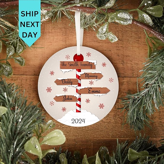 Family 2025 Ornament, Personalized Shake Ornament, Christmas Tree, Shaker Gift