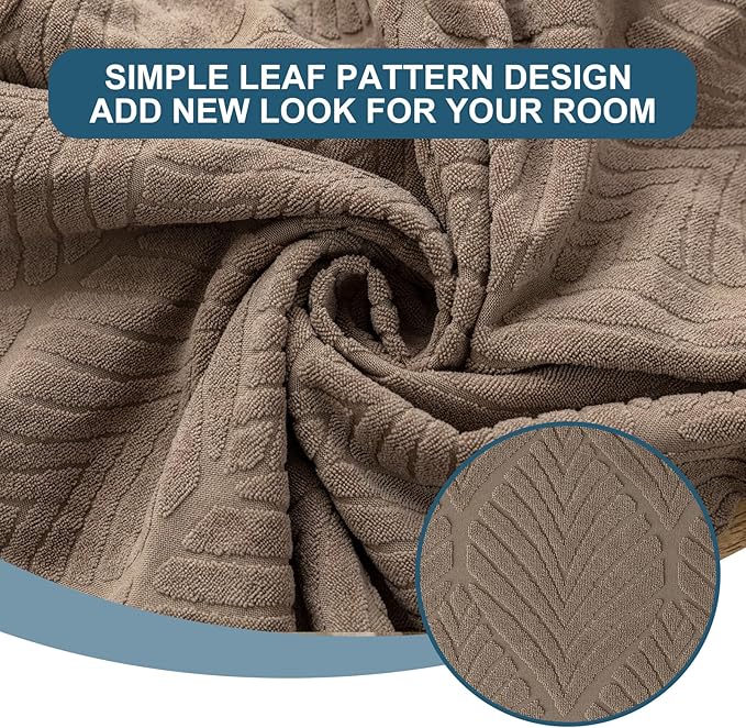Removable Washable Dining Chair Seat Covers Set of 4,Stretch Jacquard Chair Seat Cushion Protector Slipcovers, Rear Covers