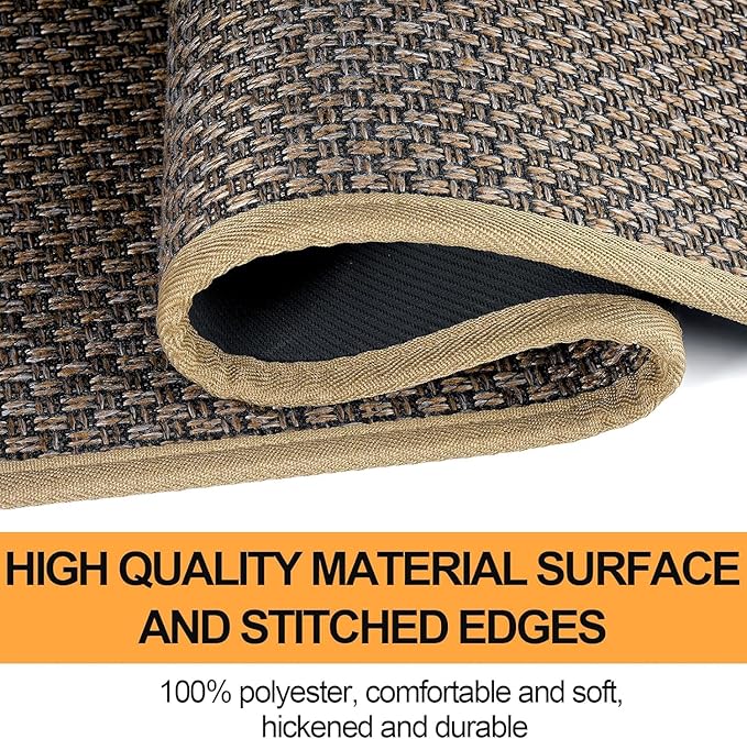 Kitchen Mat 1 PCS, Cushioned Non Slip Rugs for Kitchen Floor, Absorbent Runner Comfort Standing Mats Washable for Kitchen, Office, Home (Brown, 24"x36")