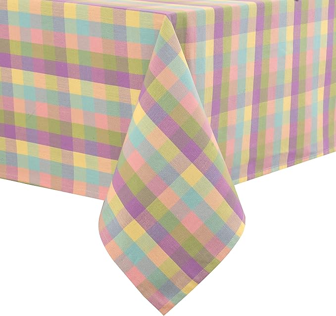 Urban Villa Easter Tablecloth Buffalo Check Table Cloth Tabletop Cover Kitchen Dining Tablecloth 100% Cotton Great Parties Wedding Holiday Dinner Easter Rectangle 60X102 Inches 8-10 Seats Table Cloth