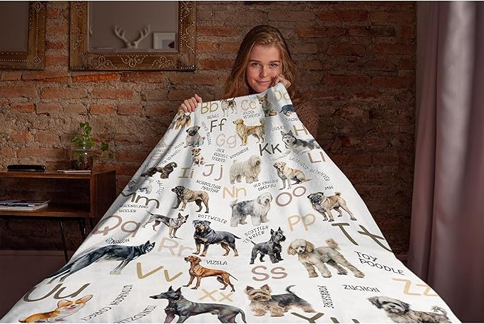 Dog Flannel Fleece Blanket Throw Couch Microfiber Soft Cozy Lightweight Luxury Bed Blanket 40"x30"for Pet