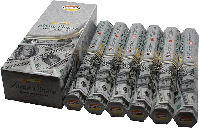 Govinda Incense - 120 Premium Incense Sticks, Masala Coated (Attract Money)