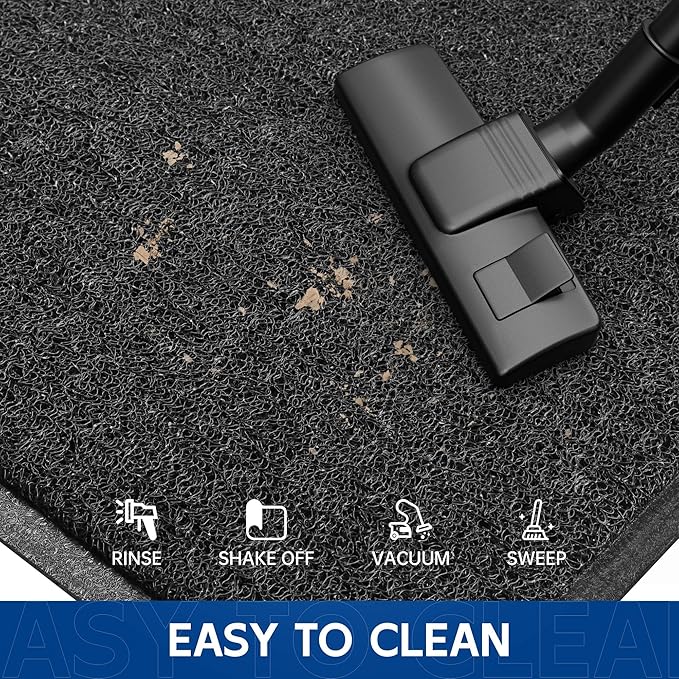 Sturdy Front Door Mat, 72" x 48" Heavy Duty Indoor Outdoor Doormat for Entryway, Fade Resistant, Waterproof Low Profile Entry Mat, Non Slip Welcome Mat for Outside Entrance, Patio, Home
