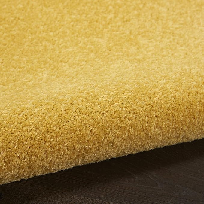 Nourison Home Essentials Solid Indoor/Outdoor Yellow 2'2" x 20 Area Rug, Easy Cleaning, Non Shedding, Bed Room, Living Room, Dining Room, Deck, Patio, Backyard (2x20)