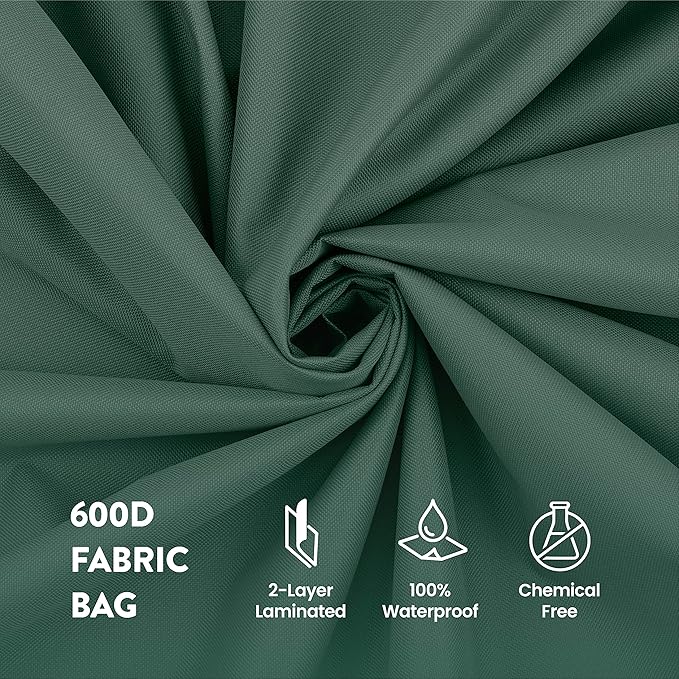 ZOBER Christmas Wreath Storage Container 24 Inch - Wreath Bag Fits 2 Wreaths Box - 600D Oxford Fabric - Interior Compartment for Storing Garlands, Wreaths Storage Bag W Strong Durable Handles - Green