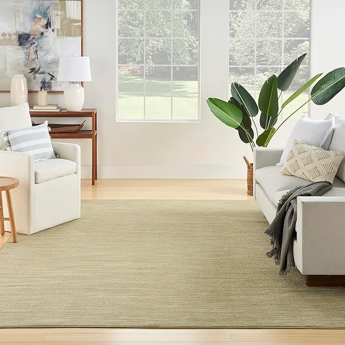 Nourison Home Essentials 6' x 9' Fabric Green Gold Area Rug