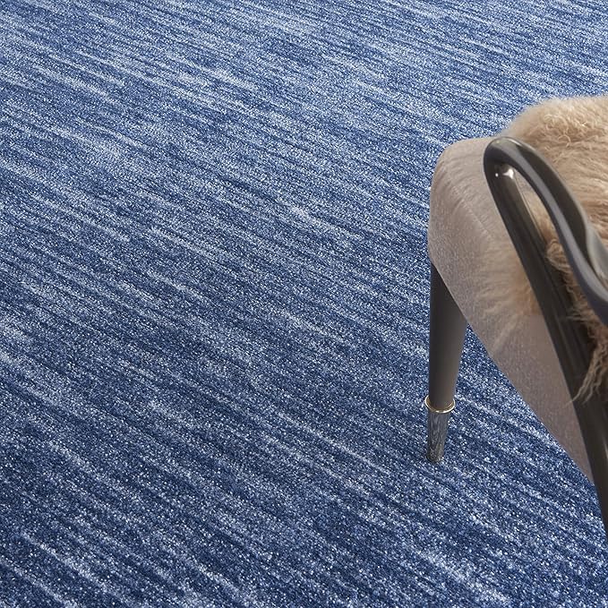Nourison Home Essentials Indoor/Outdoor Navy Blue 10' x 14' Area Rug, Easy Cleaning, Non Shedding, Bed Room, Living Room, Dining Room, Backyard, Deck, Patio (10x14)