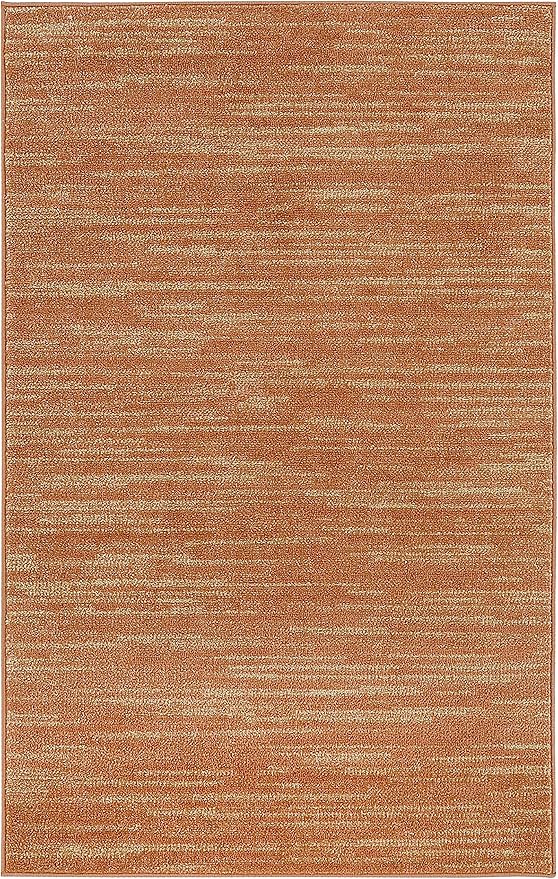 Nourison Home Essentials Indoor/Outdoor Rust 3' x 5' Area Rug, Easy Cleaning, Non Shedding, Bed Room, Living Room, Dining Room, Backyard, Deck, Patio (3x5)