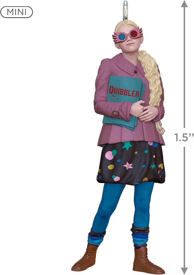 Hallmark Keepsake Harry Potter Mini Christmas Ornament (Luna Lovegood) 1.5" Tiny Ornament for Tabletop Tree