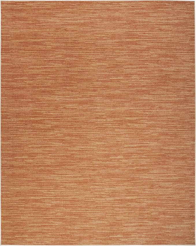Nourison Home Essentials 9' x 12' Rust Fabric Area Rug