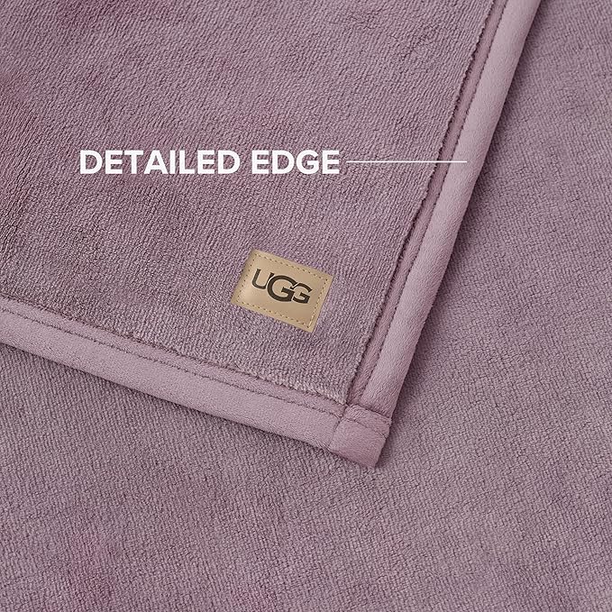 UGG Coco Plush Throw Blanket – Cozy Soft Fleece Blanket for Couch, Bed or Chair, Housewarming Gift for Women, Bedroom or Living Room Decor, Lightweight Luxurious Winter Bedding Gifts for Women, Shadow
