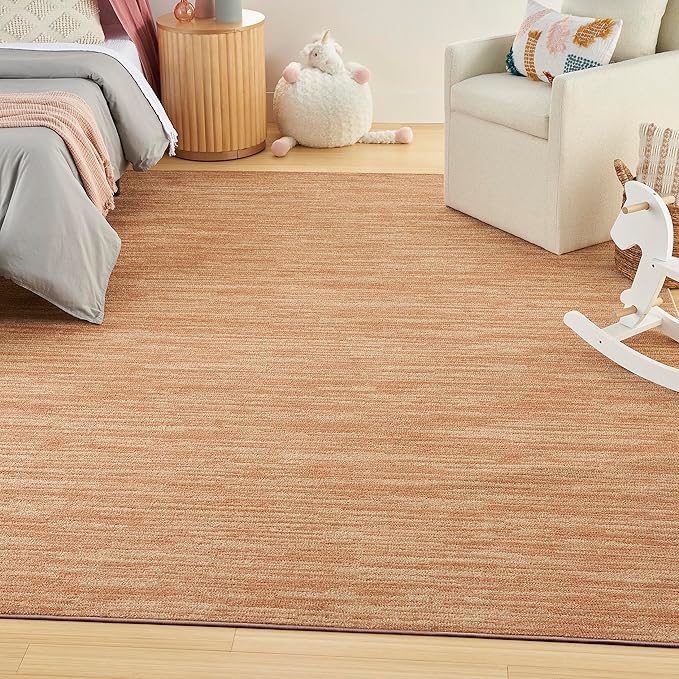 Nourison Home Essentials 9' x 12' Rust Fabric Area Rug