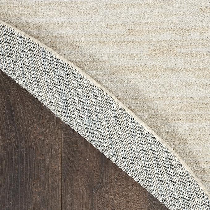 Nourison Home Essentials Indoor/Outdoor Ivory Beige 6' x 9' Oval Area Rug, Easy Cleaning, Non Shedding, Bed Room, Living Room, Dining Room, Backyard, Deck, Patio (6x9 Oval)