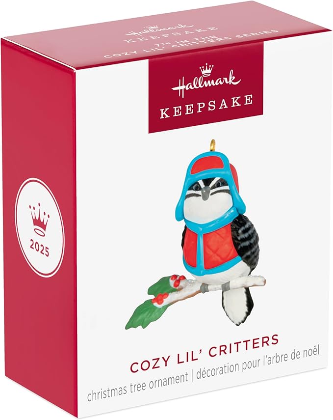 Hallmark Keepsake Mini Christmas Ornament (Cozy Lil' Critters) 1" Tiny Ornament for Tabletop Tree