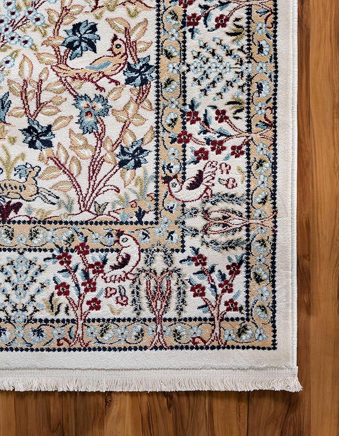 Unique Loom Narenj Collection Area Rug - Bristol (8' x 10' Rectangle, Ivory/ Beige)