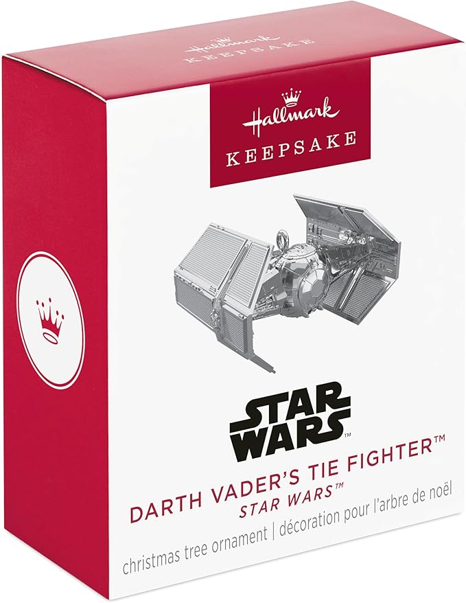 Hallmark Keepsake Star Wars Mini Christmas Ornament (Darth Vader's TIE Fighter) 0.75" Tiny Ornament for Tabletop Tree
