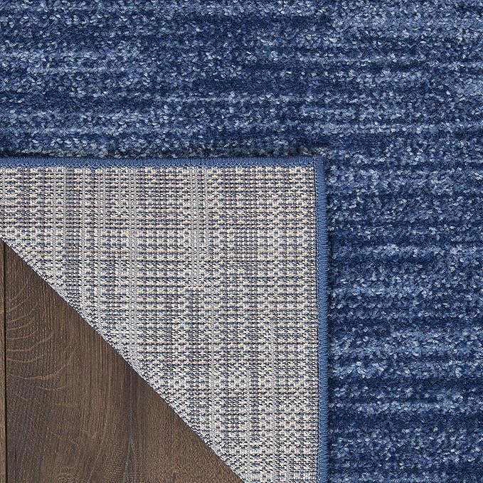 Nourison Home Essentials Indoor/Outdoor Navy Blue 2'2" x 18 Area Rug, Easy Cleaning, Non Shedding, Bed Room, Living Room, Dining Room, Backyard, Deck, Patio (2x18)