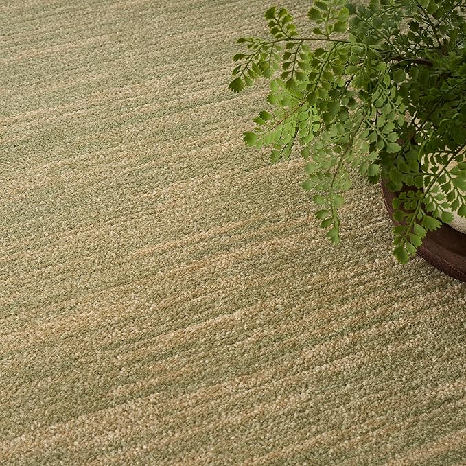 Nourison Home Essentials 6' x 9' Fabric Green Gold Area Rug