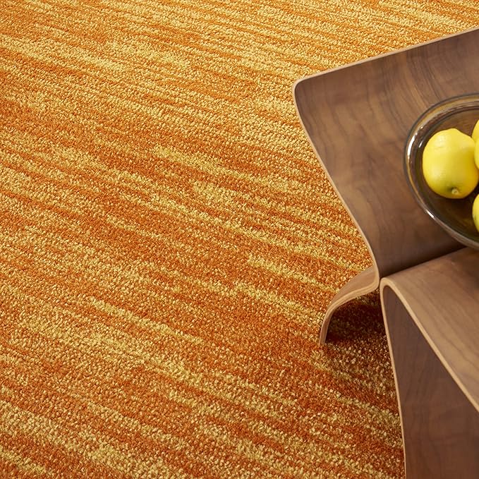 Nourison Home Essentials 108x108 Square Contemporary Fabric Area Rug in Sunburst