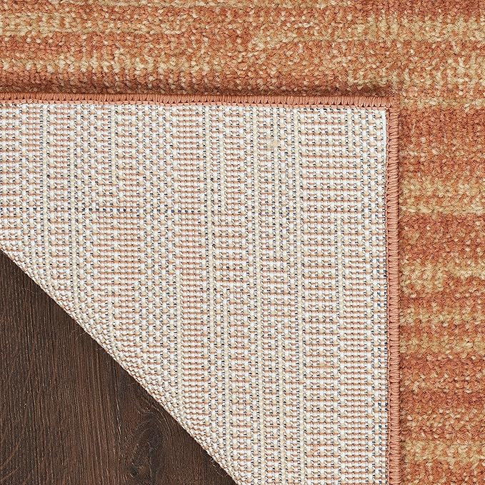 Nourison Home Essentials Indoor/Outdoor Rust 4' x 6' Area Rug, Easy Cleaning, Non Shedding, Bed Room, Living Room, Dining Room, Backyard, Deck, Patio (4x6)